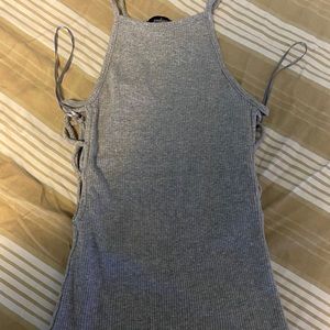 Grey zigzag side shirt